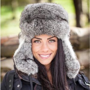 High Quality Russian Trapper Real Rabbit Fur Hat